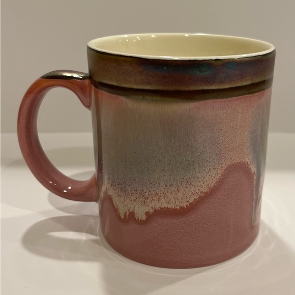 POTTERS CORNER Reactive Dip Dye Ceramic Coffee Mug 15 oz Metallic  Straight Side - Picture 2 of 5